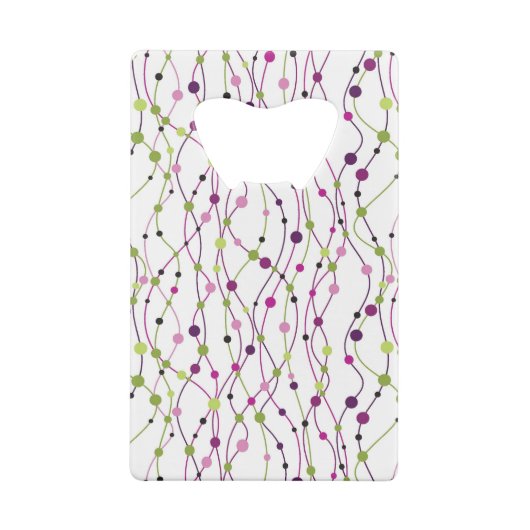 Meerkleurige puntachtergrond creditkaart flessenopener (Achterkant)