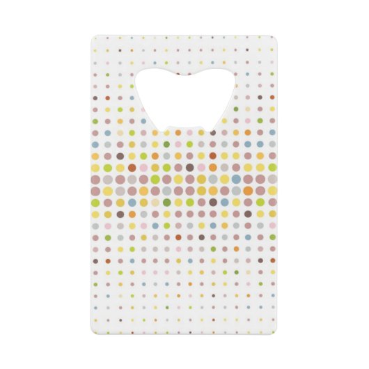 Meerkleurige puntachtergrond creditkaart flessenopener (Voorkant)