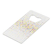 Meerkleurige puntachtergrond creditkaart flessenopener (Achterkant Gekanteld)