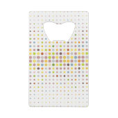 Meerkleurige puntachtergrond creditkaart flessenopener (Achterkant)