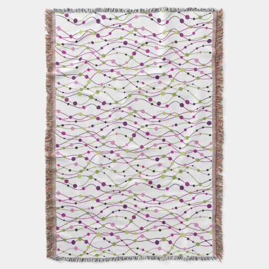 Meerkleurige puntachtergrond deken (Voorkant Verticaal)