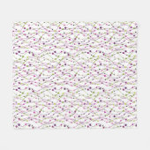 Meerkleurige puntachtergrond fleece deken (Voorkant (Horizontaal))