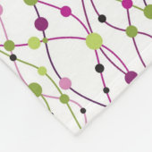 Meerkleurige puntachtergrond fleece deken (Hoek)