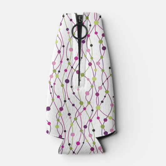 Meerkleurige puntachtergrond flesjeskoeler (Achterkant)