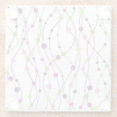 Meerkleurige puntachtergrond glazen onderzetter (Achterkant)