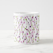 Meerkleurige puntachtergrond grote koffiekop (Voorkant)