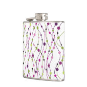 Meerkleurige puntachtergrond heupfles (Links)