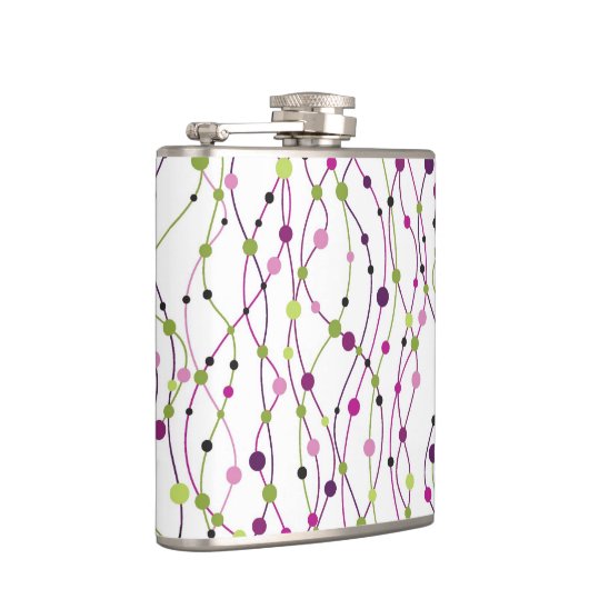 Meerkleurige puntachtergrond heupfles (Rechts)