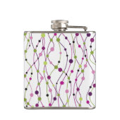 Meerkleurige puntachtergrond heupfles (Achterkant)