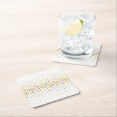 Meerkleurige puntachtergrond kartonnen onderzetters (Insitu)