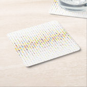 Meerkleurige puntachtergrond kartonnen onderzetters (Schuin)