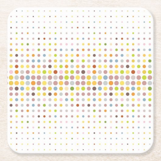 Meerkleurige puntachtergrond kartonnen onderzetters (Voorkant)