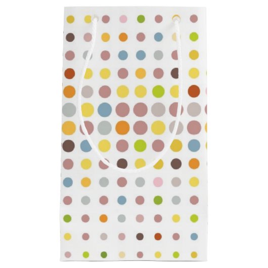 Meerkleurige puntachtergrond klein cadeauzakje (Voorkant)