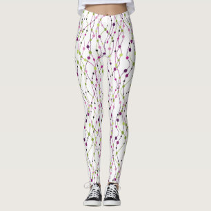 Meerkleurige puntachtergrond leggings