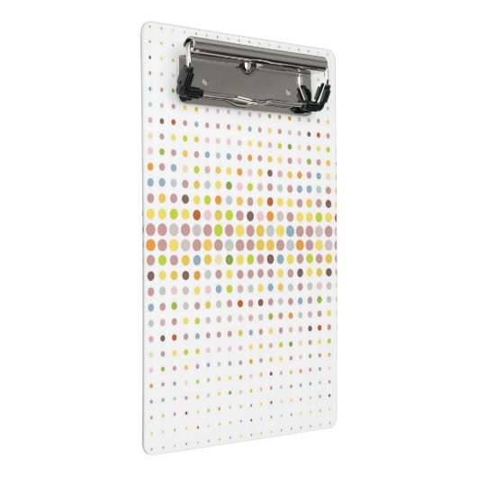 Meerkleurige puntachtergrond mini klembord (Schuin)