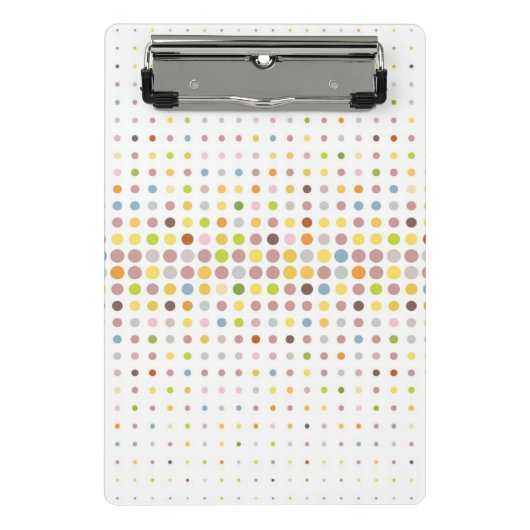 Meerkleurige puntachtergrond mini klembord (Voorkant)
