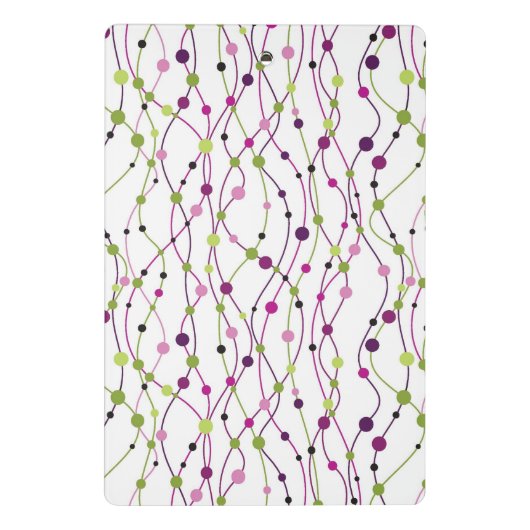 Meerkleurige puntachtergrond mini klembord (Achterkant)