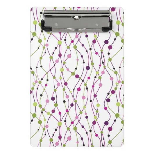 Meerkleurige puntachtergrond mini klembord (Voorkant)