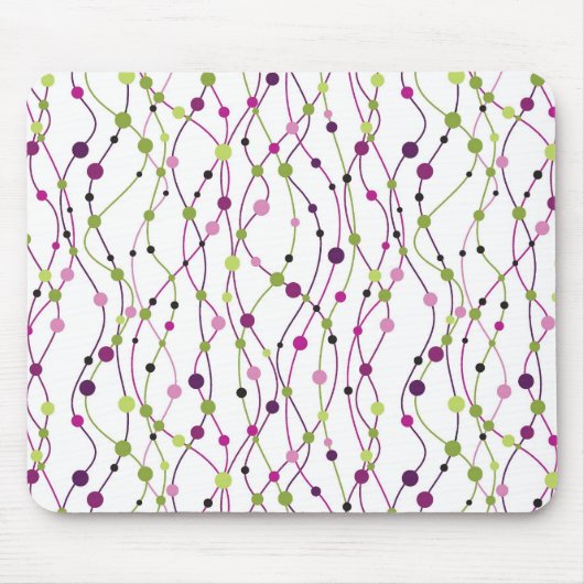 Meerkleurige puntachtergrond muismat (Voorkant)
