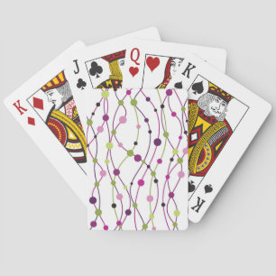 Meerkleurige puntachtergrond pokerkaarten