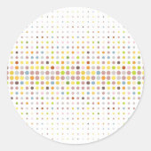 Meerkleurige puntachtergrond ronde sticker (Voorkant)