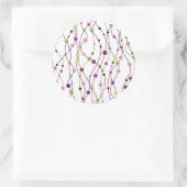 Meerkleurige puntachtergrond ronde sticker (Tas)