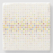 Meerkleurige puntachtergrond stenen onderzetter (Voorkant)