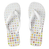 Meerkleurige puntachtergrond teenslippers (Voetbed)