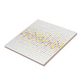 Meerkleurige puntachtergrond tegeltje (Zijkant)