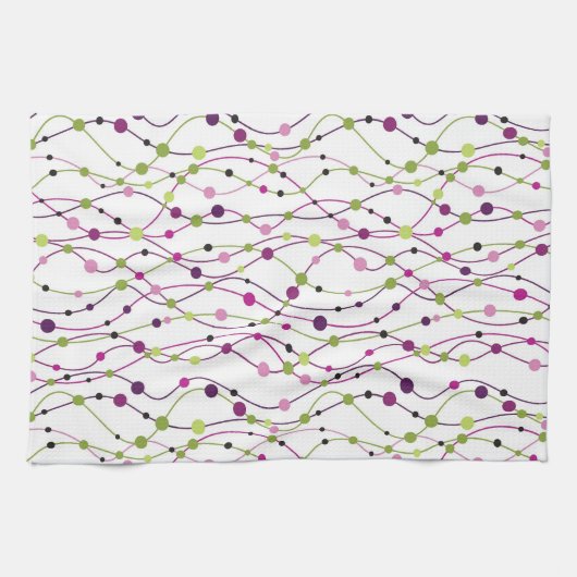 Meerkleurige puntachtergrond theedoek (Horizontaal)