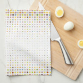 Meerkleurige puntachtergrond theedoek (Quarter Fold)