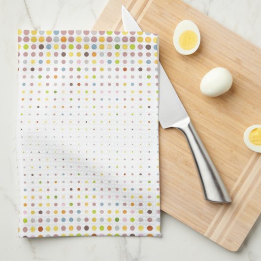 Meerkleurige puntachtergrond theedoek (Quarter Fold)