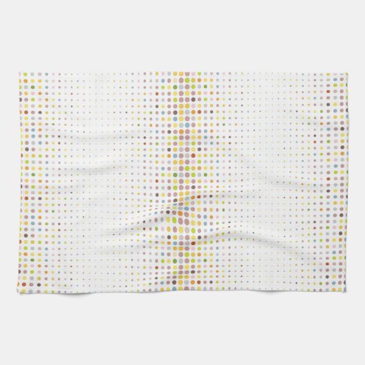 Meerkleurige puntachtergrond theedoek (Horizontaal)