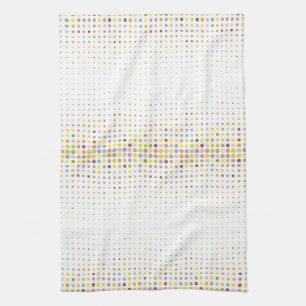 Meerkleurige puntachtergrond theedoek