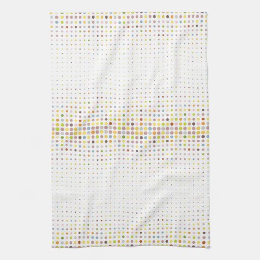 Meerkleurige puntachtergrond theedoek (Verticaal)