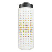 Meerkleurige puntachtergrond thermosbeker (Voorkant)