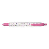 Meerkleurige puntachtergrond zwarte inkt pen (Achterkant)