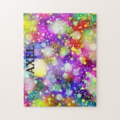 Meerkleurige puzzel met gepersonaliseerde kinder n (Verticaal)