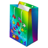 Meerkleurige puzzels medium cadeauzakje (Achterkant Gekanteld)