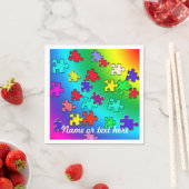 Meerkleurige puzzels servet (Insitu)