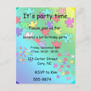 Meerkleurige puzzelstukjes kaart