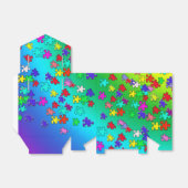 Meerkleurige puzzelstukken bedankdoosjes (Uitgevouwen)
