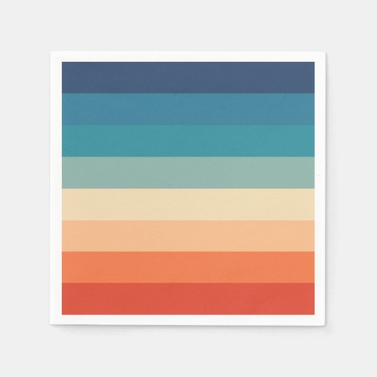 Meerkleurige Rainbow Striped design papieren serve Servet (Voorkant)