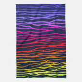 Meerkleurige regenbooghanddoek met streep theedoek (Verticaal)