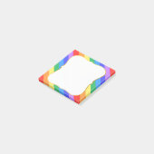 Meerkleurige regenboogkleuren post-it® notes (Schuin)