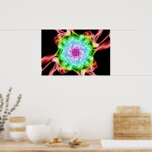 Meerkleurige regenboogregenboog-Poster Poster (Keuken)