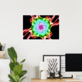 Meerkleurige regenboogregenboog-Poster Poster (Thuiskantoor)