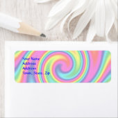 Meerkleurige regenboogtwirl etiket (Insitu)