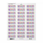 Meerkleurige regenboogtwirl etiket (Full Sheet)