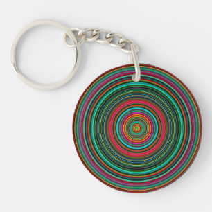 Meerkleurige ringen sleutelhanger